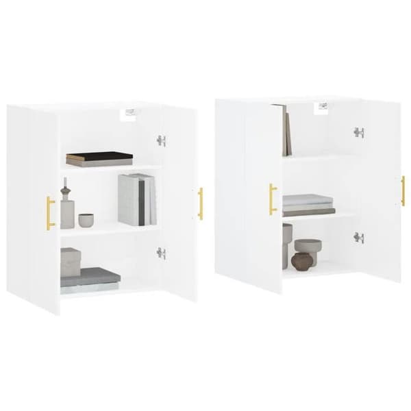 Maison Exclusive - Seinähyllyt 2 kpl valkoinen 69,5x34x90 cm Vit
