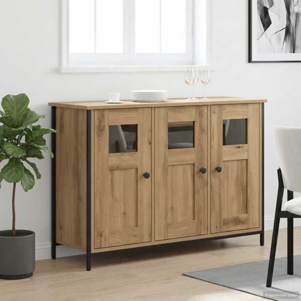 Buffet - EKSKLUSIVT HUS - Eksklusivt Hus - Ingeniørtræ - Vendbar dør - 100 x 35 x 70 cm Ek
