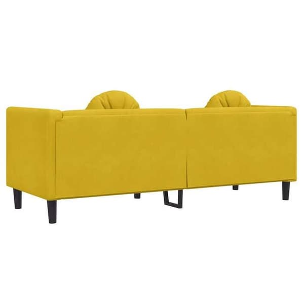 Maison Exclusive - Sofa med puder 3 pladser gul fløjl