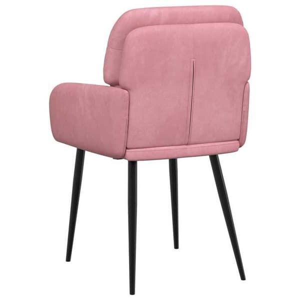 Maison Exclusive - Matstolar 2 st Sammet Rosa 59 x 59,5 x 90 cm