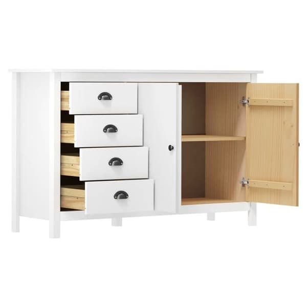 Buffet - Hill - Blanc - 130x40x80 cm - Massiivipine Vit
