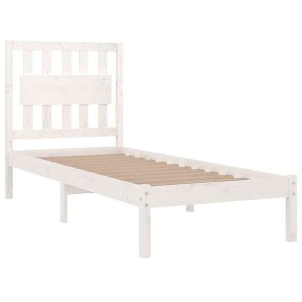 Maison Exclusive - Sengestel uden madras hvid massivt træ Vit