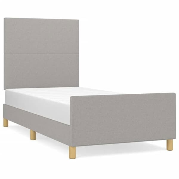 Maison Exclusive - Sengebund uden madras lys grå 90x200 cm stof