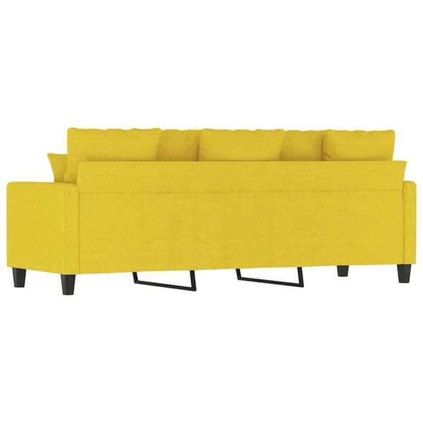 Maison Exclusive - Vaaleankeltainen 3-paikkainen sohva 180 cm Kangas