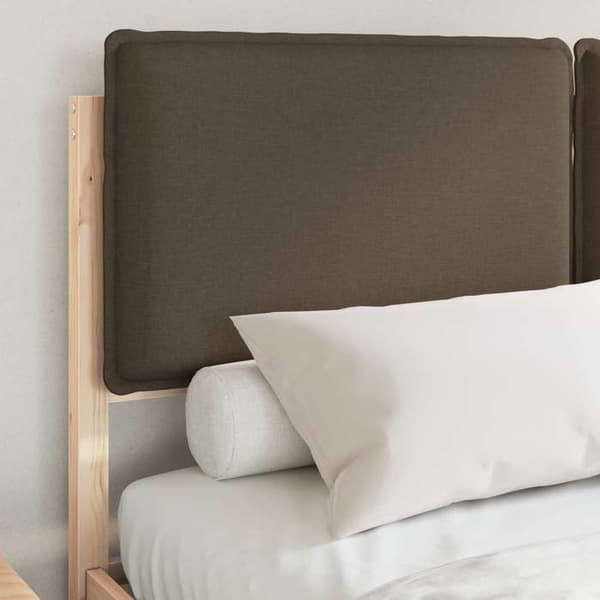 Maison Exclusive - Vuodekehys pehmustetulla päädyllä, taupe 150 x 200 cm Mol