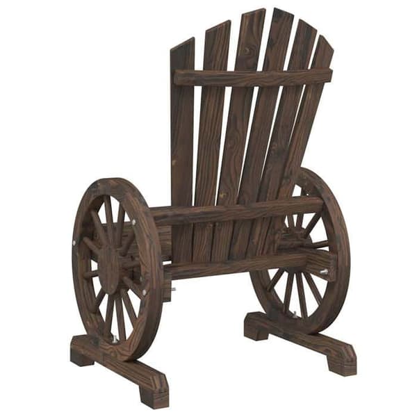 Trädgårdsstol - EXKLUSIV HEM - Adirondack - Massivt granträ - Ergonomisk sits - Brun