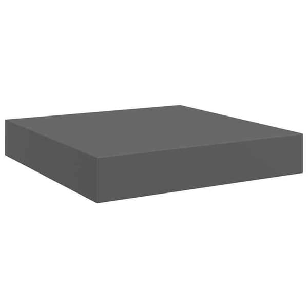 Maison Exclusive - Kelluva seinähylly Harmaa kiiltävä 23x23,5x3,8 cm MDF Glänsande grå