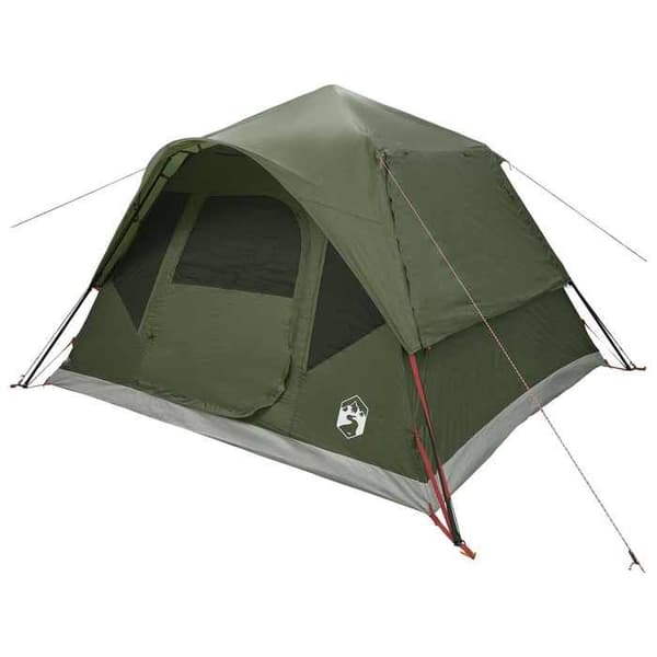 Tält - EXKLUSIVT HUS - Olivgrön tak - 305x275x190 cm - Polyester & stål - Fällbar