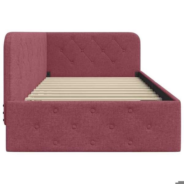 Maison Exclusive - Vinkel sengestel Bordeaux 100 x 200 cm stof
