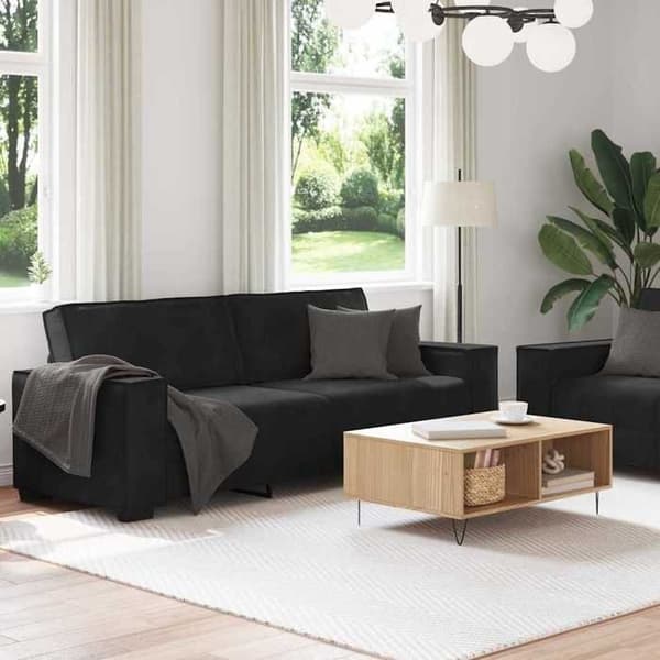 Maison Exclusive - Sæt med 2 stk. sofa med sorte velourpuder