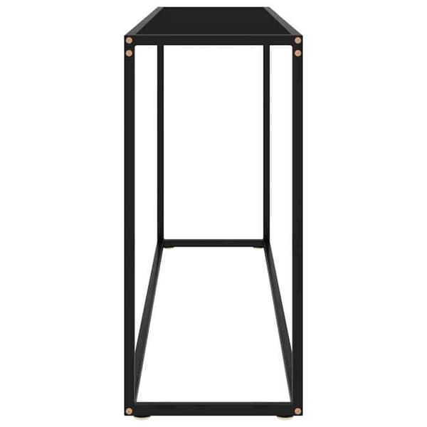 Maison Exclusive - Sort konsolbord 120x35x75 cm Tempereret glas