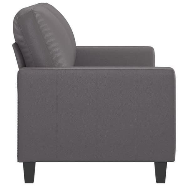 Maison Exclusive - 2-paikkainen harmaa sohva 120 cm keinonahkaa