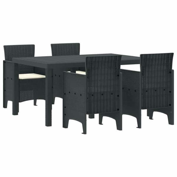 Maison Exclusive - 5-delt have spisebordssæt Anthracite antracit