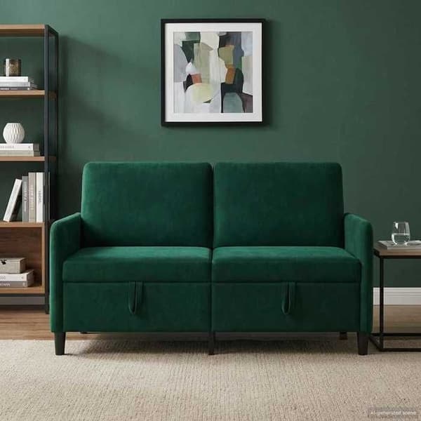 Maison Exclusive - Sofa med opbevaring Mørkegrøn 152 x 78 x 87 cm Polyester