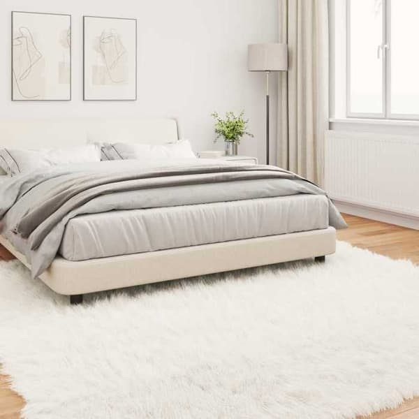 Tæppe - EKSKLUSIVT HUS - TAFALLA - Hvid - 200 x 200 cm - Polyester Vit