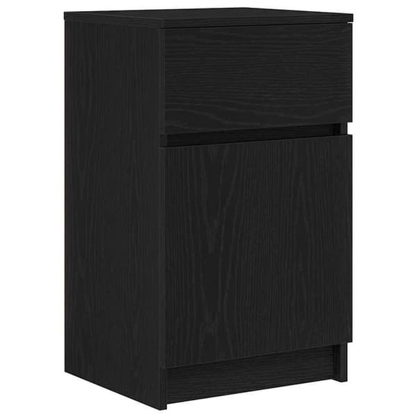 Maison Exclusive - Natborde 2 stk sort 39x35x65 cm ingeniørtræ
