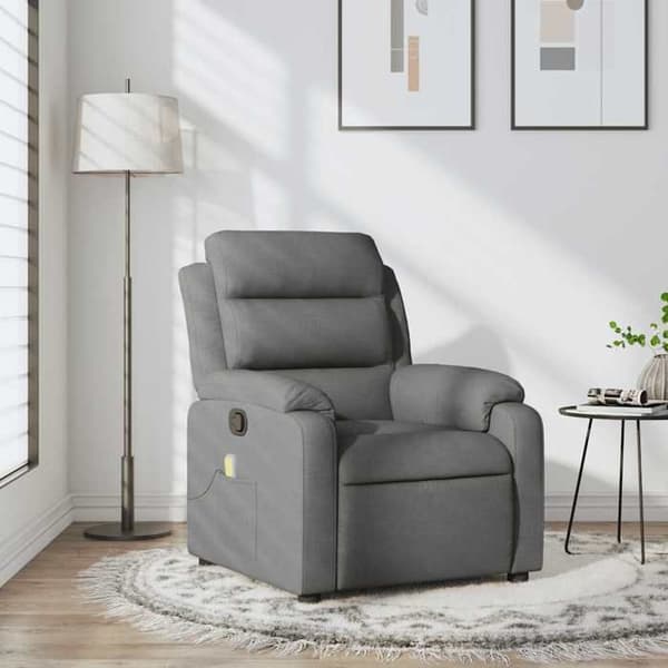 Maison Exclusive - Tummanharmaa kangasmassaažituoli Mörkgrå
