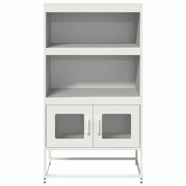 Maison Exclusive - Buffé hög vit 68x39x123 cm stål