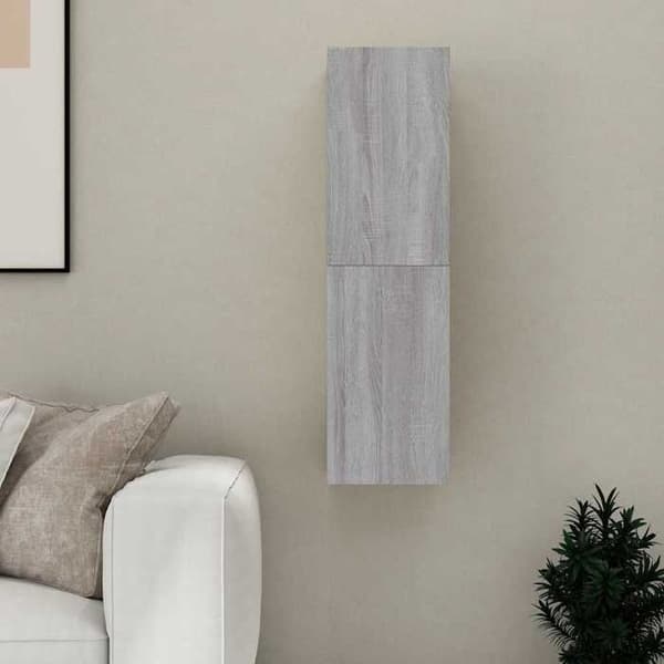 Maison Exclusive - Væghængt TV-møbel Sonoma grå 30,5x30x110 cm Sonoma grå