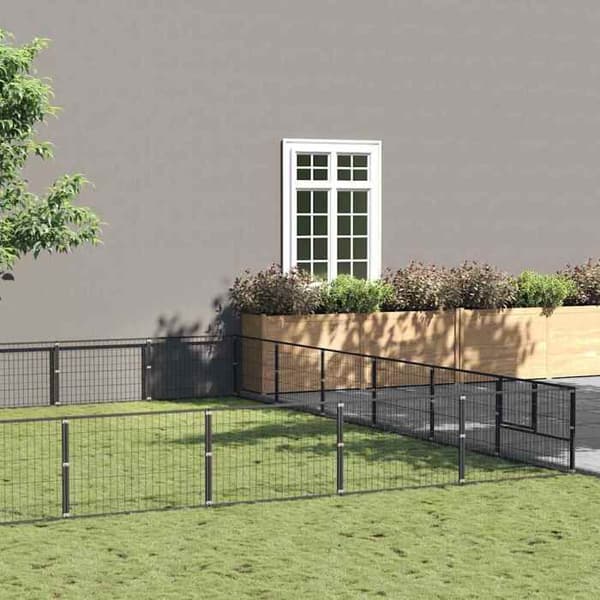 Hundehus - Eksklusivt Hus - Sort - Stål - 800 x 600 x 70 cm Svart