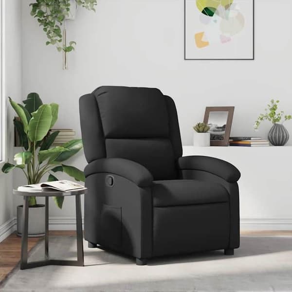 Maison Exclusive - Læder recliner i ægte sort læder