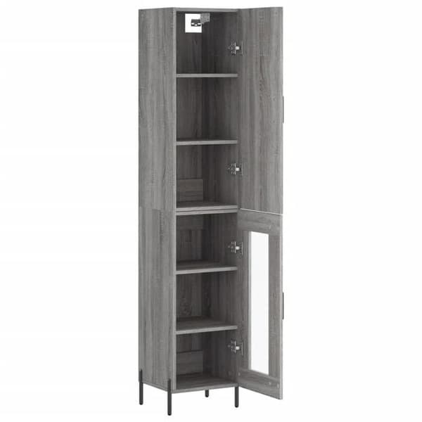 Maison Exclusive - Sonoma harmaa buffet 34,5x34x180 cm insinööripuuta