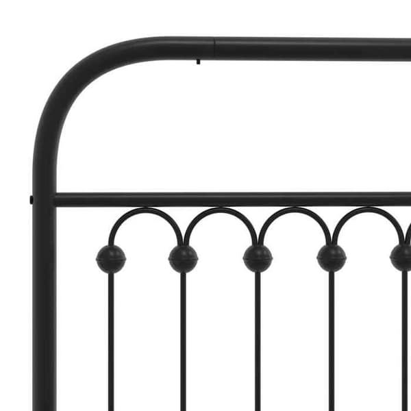 Hovedgærde - EKSKLUSIV HUS - Klassisk - sort metal - 75 cm - robuste ben Svart