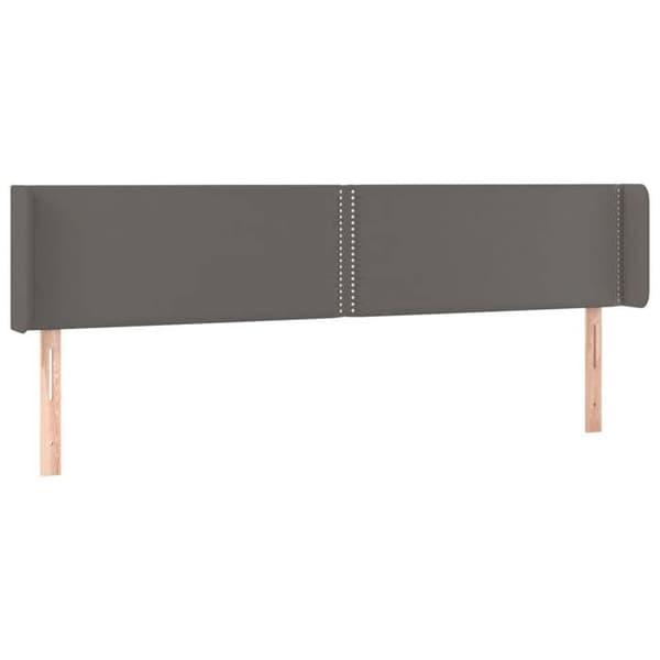 Maison Exclusive - LED Hovedgærde Grå 203x16x78/88 cm Simil læder