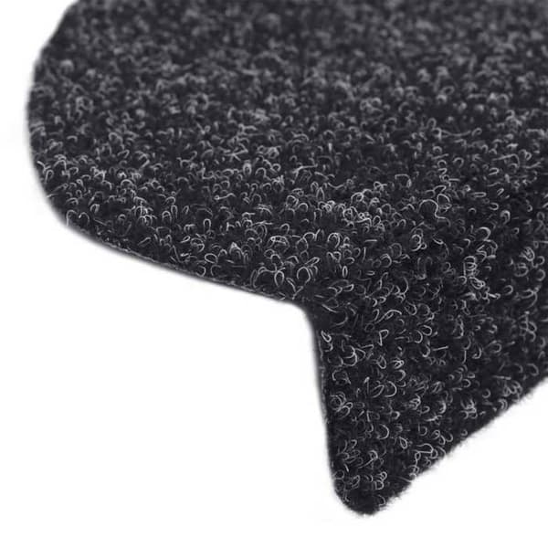 Maison Exclusive - Selvklæbende trappetæpper 10 stk 65 x 21 x 4 cm Sort Halvrund Stor Svart