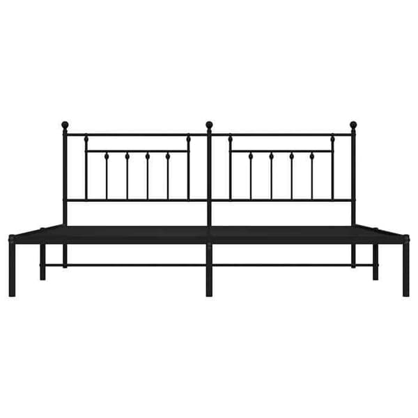 Maison Exclusive - Metal sengestel uden madras med sort hovedgærde 193x203cm
