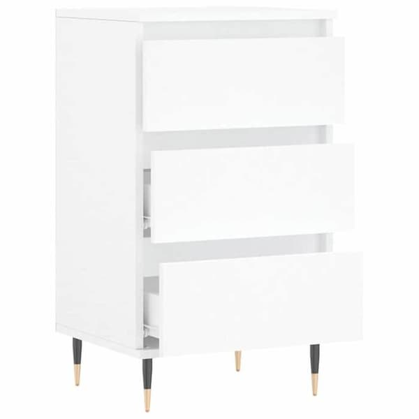 Maison Exclusive - Hvidt buffet 40x35x70 cm ingeniørtræ