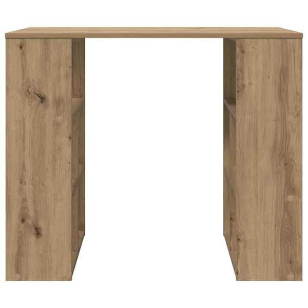 Maison Exclusive - Håndlavet egetræskontor i ingeniørtræ 90 x 50 x 75 cm
