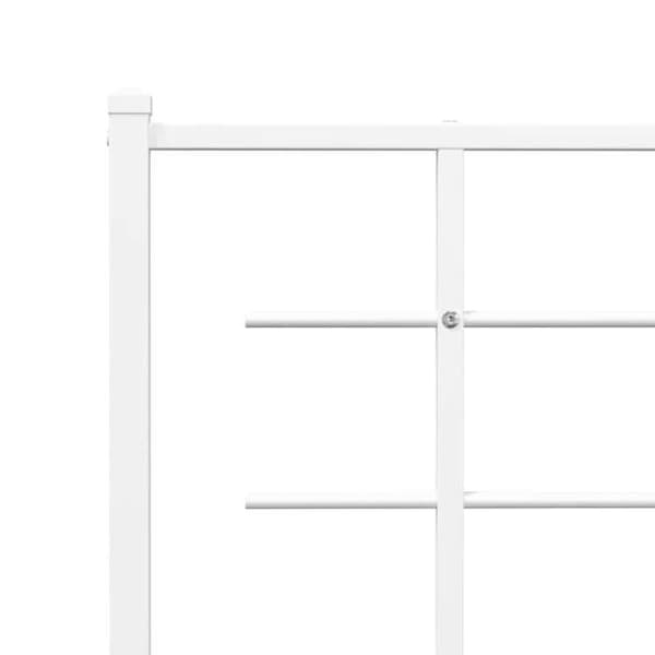 Maison Exclusive - Erstatnings hovedgærde metal hvid 75 cm