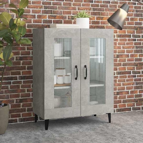 Maison Exclusive - Buffé grå betong 69,5x34x90 cm ingenjörsträ