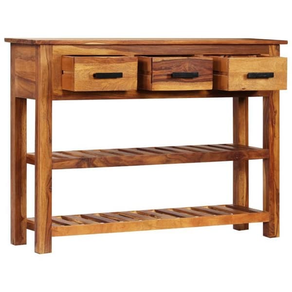 Maison Exclusive - Buffet med 3 skuffer 110x30x80 cm Massivt træ