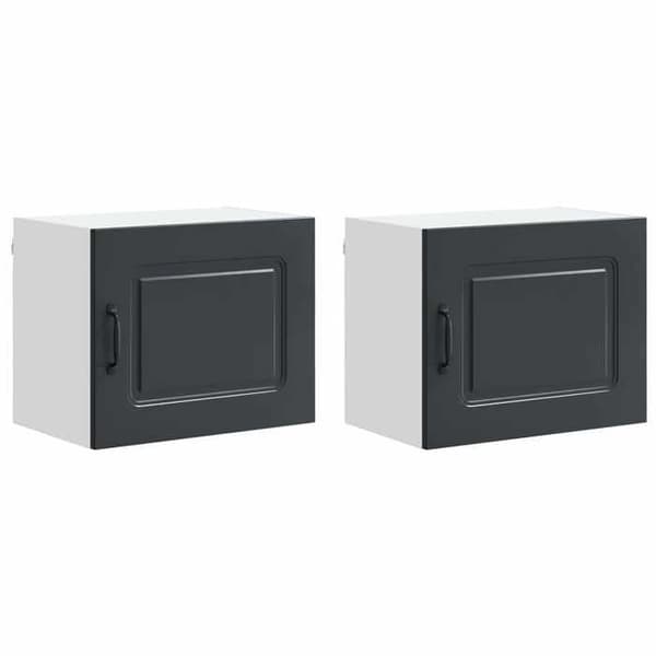 Maison Exclusive - Kalmar 2 stk. opvaskemaskine panel Sort ingeniørtræ Svart