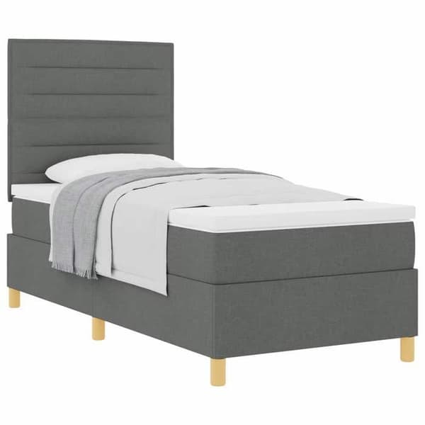 Maison Exclusive - Jousipatja tummanharmaalla 100 x 200 cm kankaalla Mörkgrå