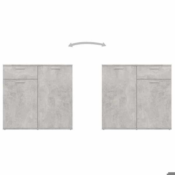 Maison Exclusive - Buffet grå beton 80x36x75 cm ingeniørtræ