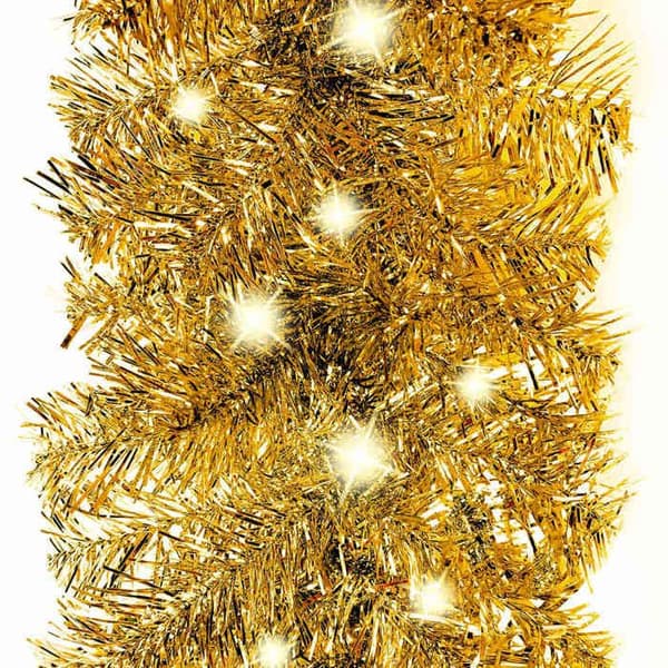 Maison Exclusive - Julelysguirlande med LED-lys 20 m Guld gyllene