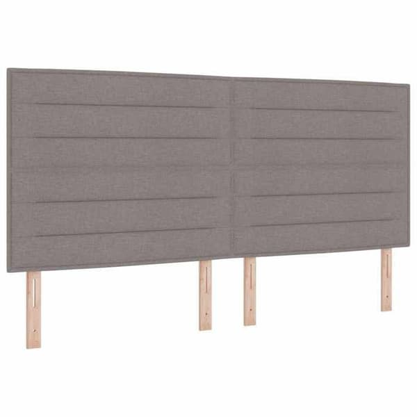 Maison Exclusive - Boxspring seng med madras Taupe 200 x 200 cm Stof