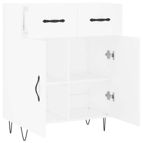 Maison Exclusive - Vit buffé 69,5x34x90 cm ingenjörsträ
