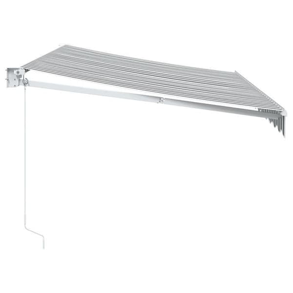 Maison Exclusive - Retractable markis antracit och vit 3,5x2,5m tyg/aluminium