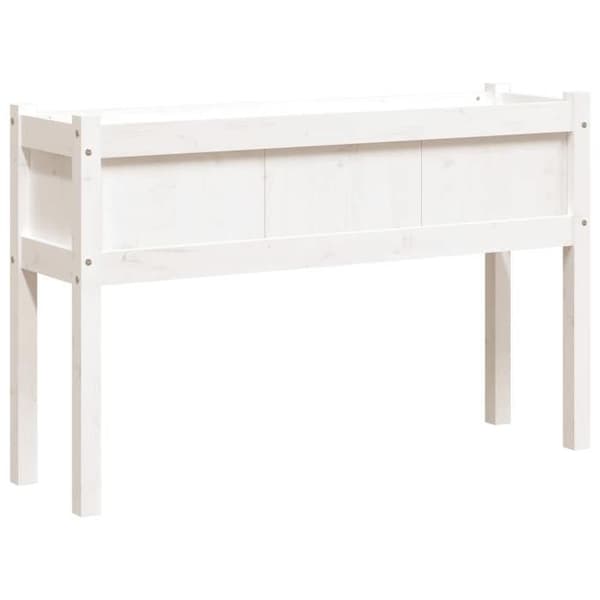Jardiniär - EXKLUSIV HEM - 110x31x70 cm - Massivt furu - Vit - Rektangulär Vit