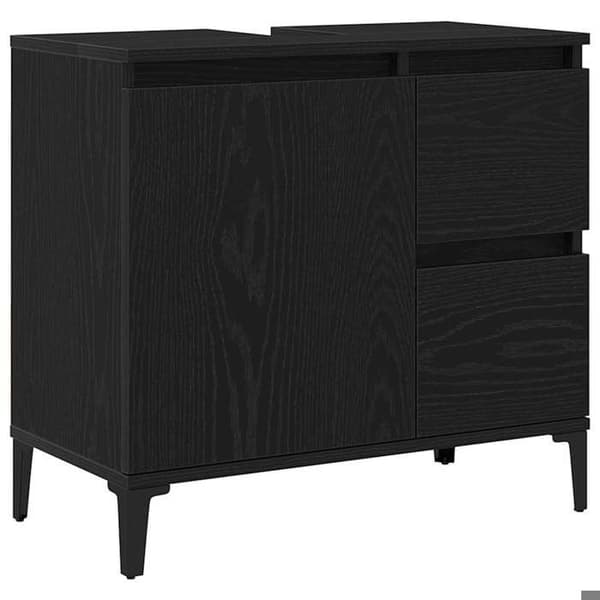 Maison Exclusive - Badeværelsesskab Sort eg 65 x 33 x 60 cm svart ek