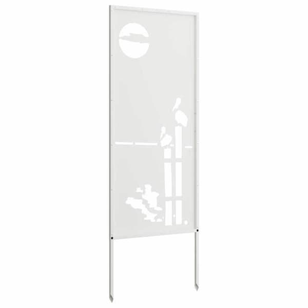 Trädgårdsskärm - EXKLUSIV HEM - Fretwork - Vit - Matt stål - 50 x 140 cm Vit