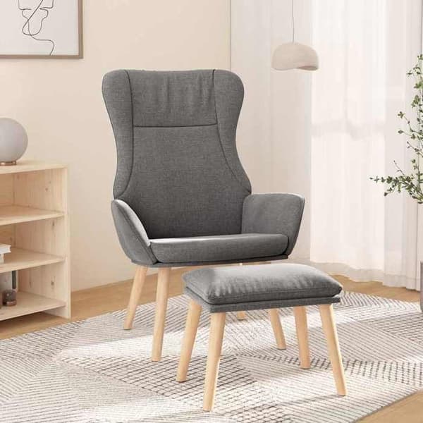 Maison Exclusive - Relax stol med fodstøtte Lys grå Stof