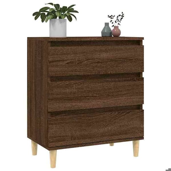 Maison Exclusive - Buffé Ek brun 60x35x70 cm Ingenjörsträ Brun ek