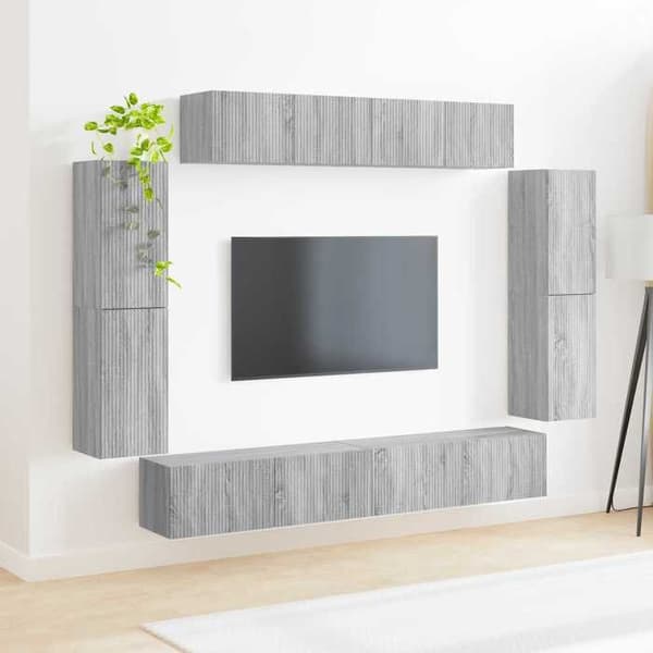 Maison Exclusive - TV Møbel 8 stk Grå Sonoma