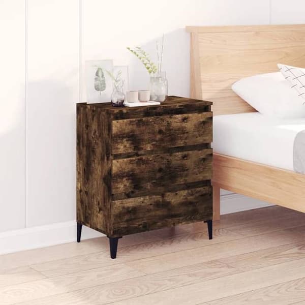 Maison Exclusive - Buffet Røget Eg 60x35x70 cm Ingeniørtræ