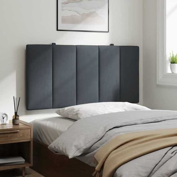 Maison Exclusive - Huvudgavelkudde Hanko mörkgrå 100 cm sammet